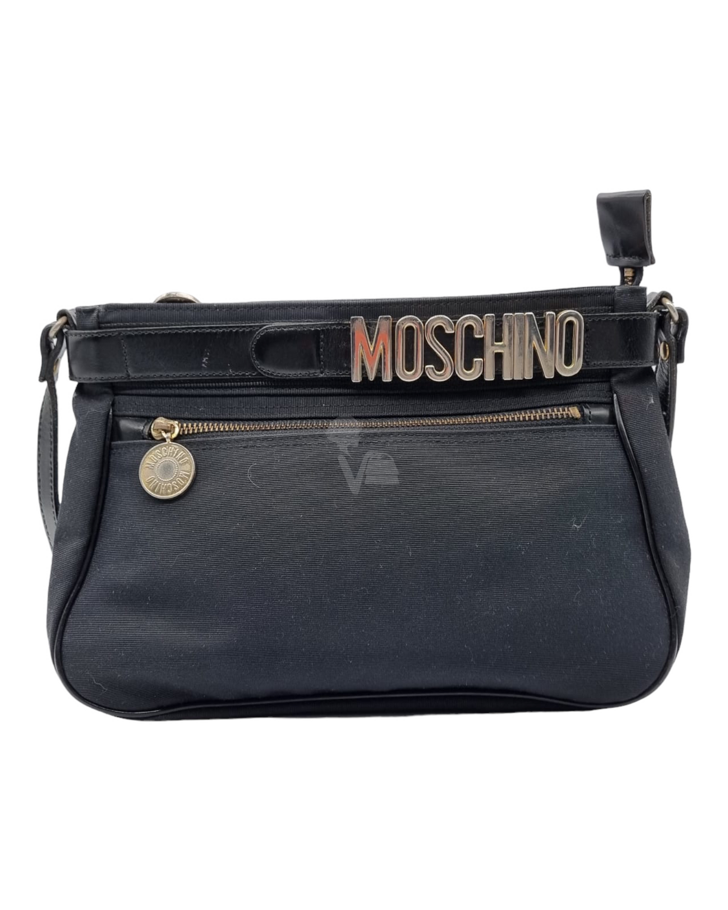 Moschino Crossbody Bag Black Logo Size 28x7x20