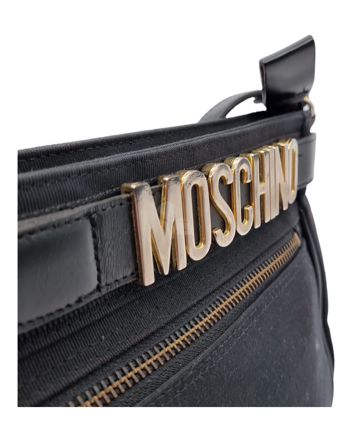 Moschino Crossbody Bag Black Logo Size 28x7x20
