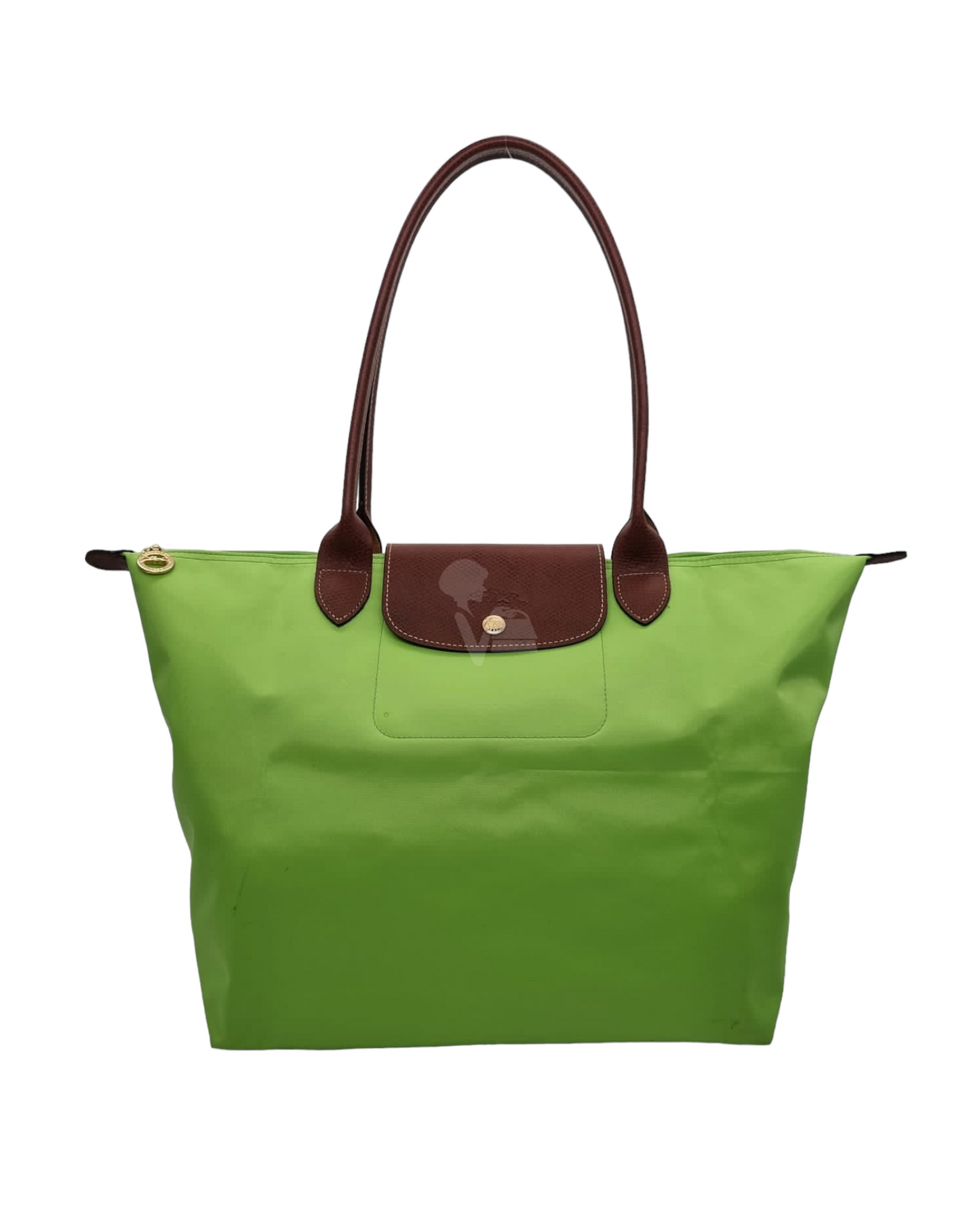 Longchamp Le Pliage Green Long Handle size 30x19x30