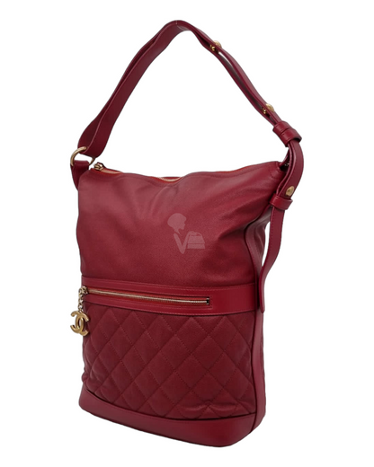 Chanel Hobo Shoulder Bag Red #26