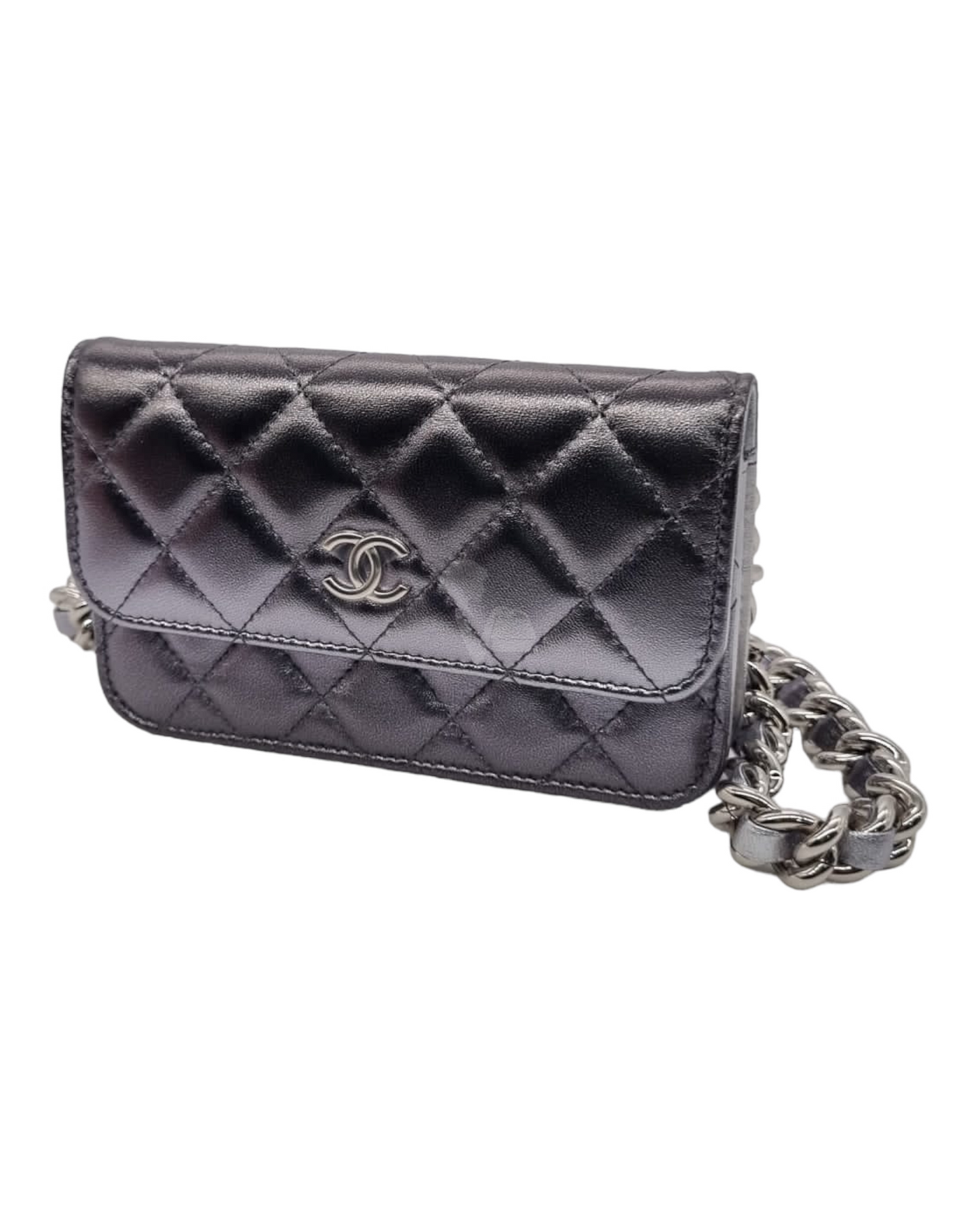 Chanel Quilted Metalic Gradient Clutch #31 size 14x2x9