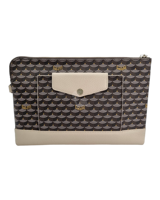 Faure Le Page Clutch Black White NBU Size 29x19