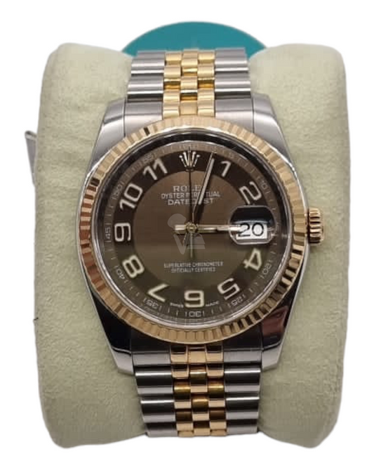 Rolex Oyster Perpetual Datejust Silver Gold 45mm