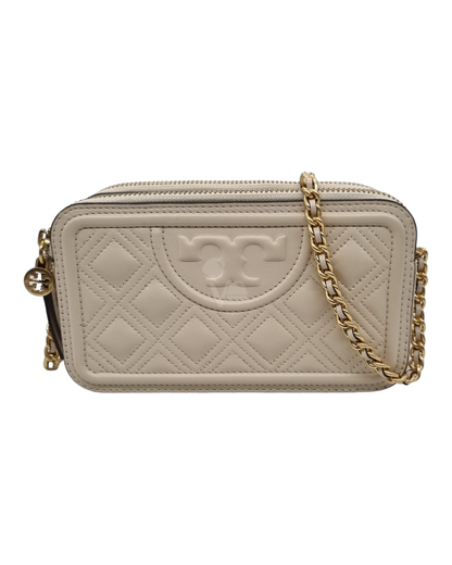 Tory Burch Fleming Double Zip New Cream Size 18x6x10