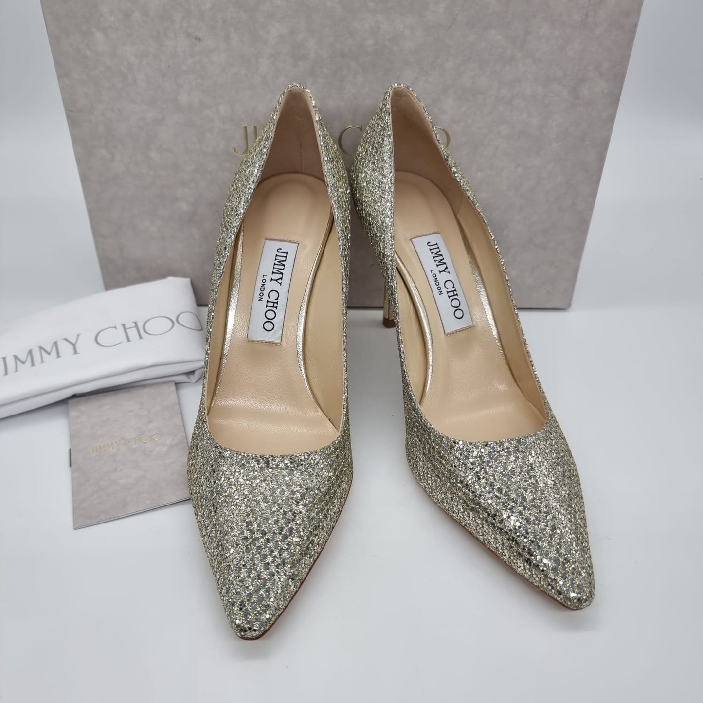 Jimmy Choo romy carry Over Glitter Size 38/25