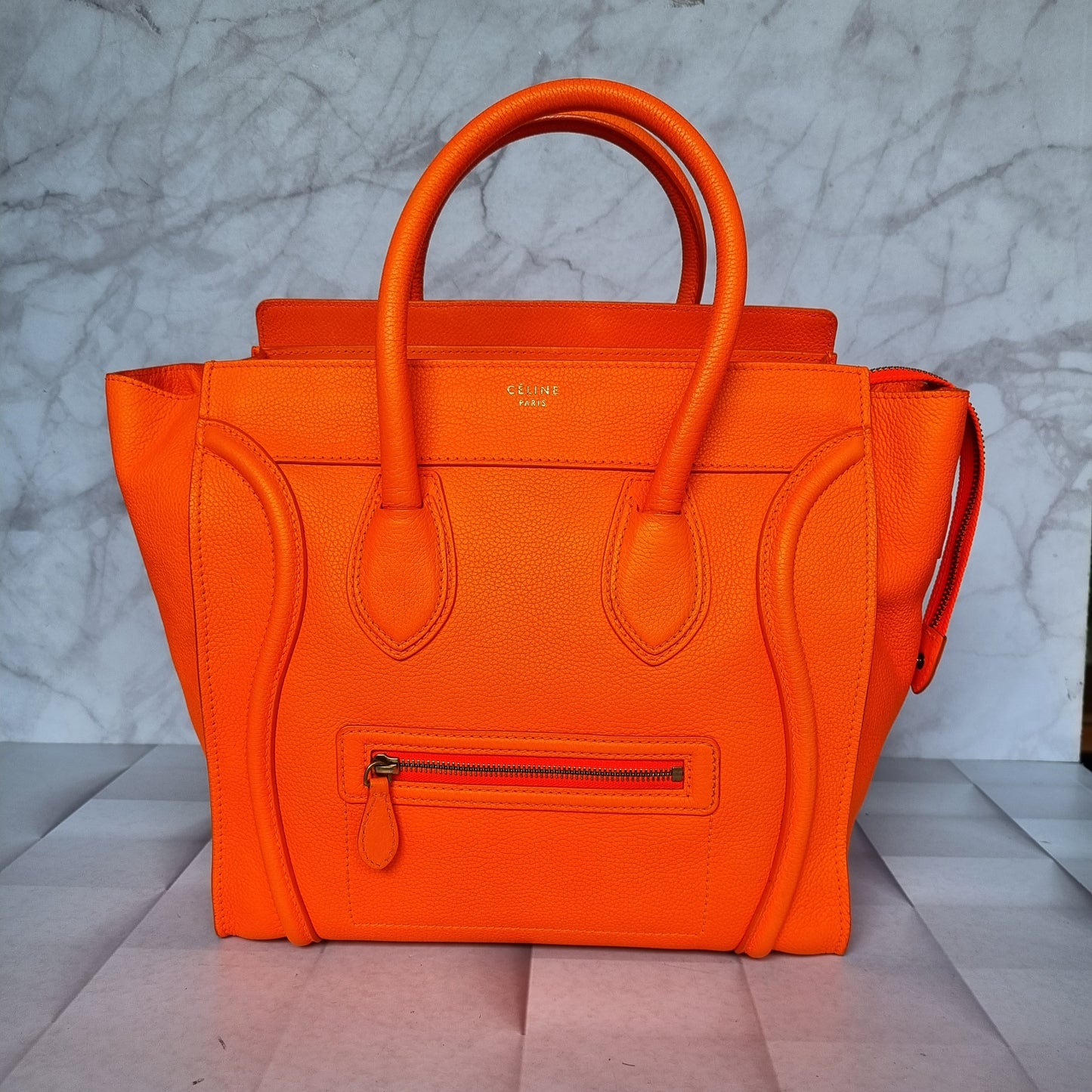 Celine Mini Luggage Fluo Orange