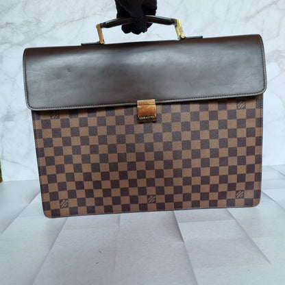 Louis Vuitton Altona GM Briefcase Damier Ebene 2002 Size 40x9x32