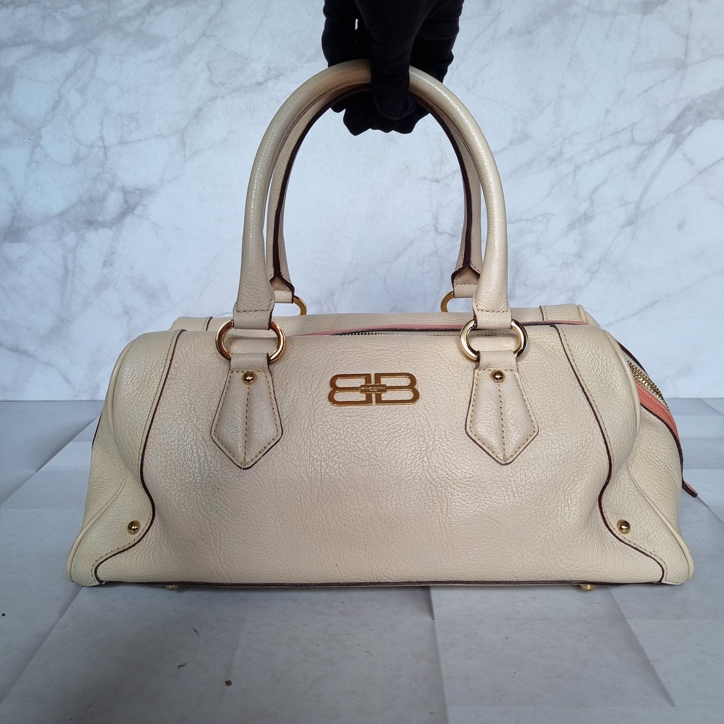 Balenciaga Top Handle Ivory