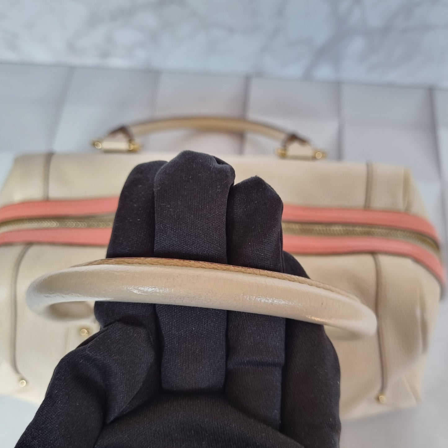 Balenciaga Top Handle Ivory