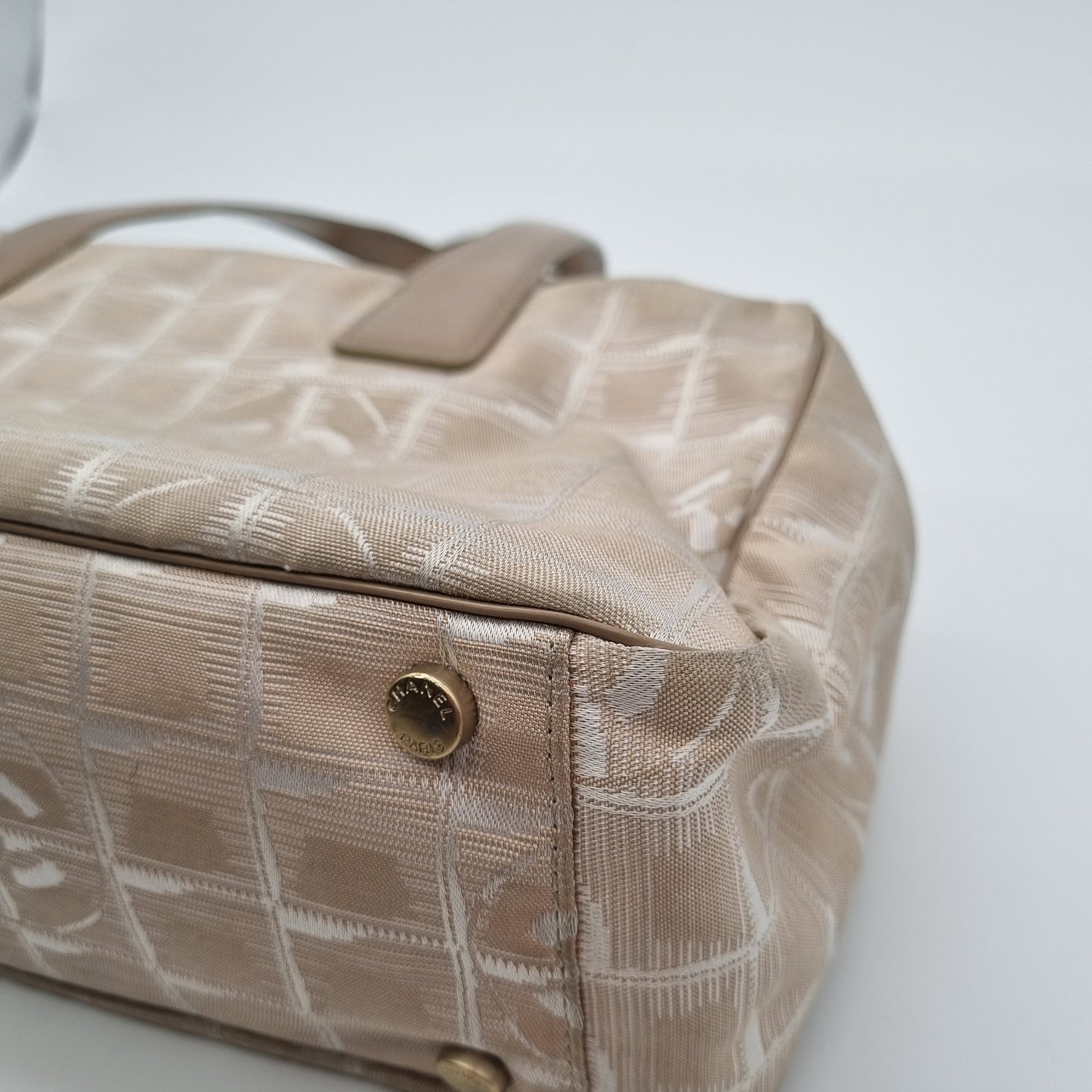 Chanel Travel Line Shoulder Bag Beige #8