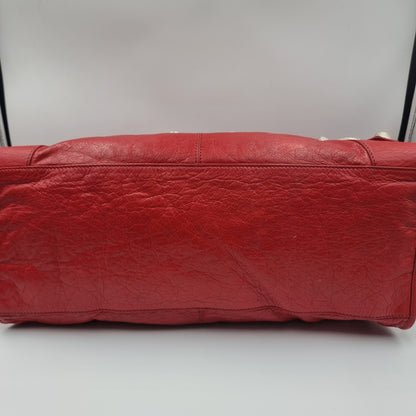 Balenciaga Giant City Red SHW Size 42x15x22