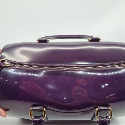 Furla Candy Boston Bag Purple Size 30x18x20