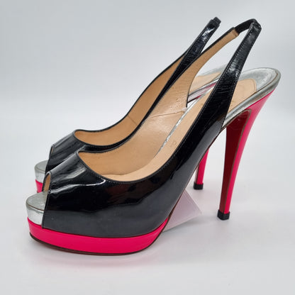 Christian Louboutin Catenita Patent Black size 38,5 insole 24