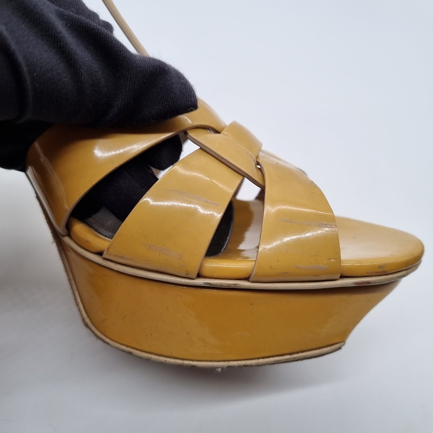 Yves Saint Laurent Tribute Patent Mustard Size 39/25,5