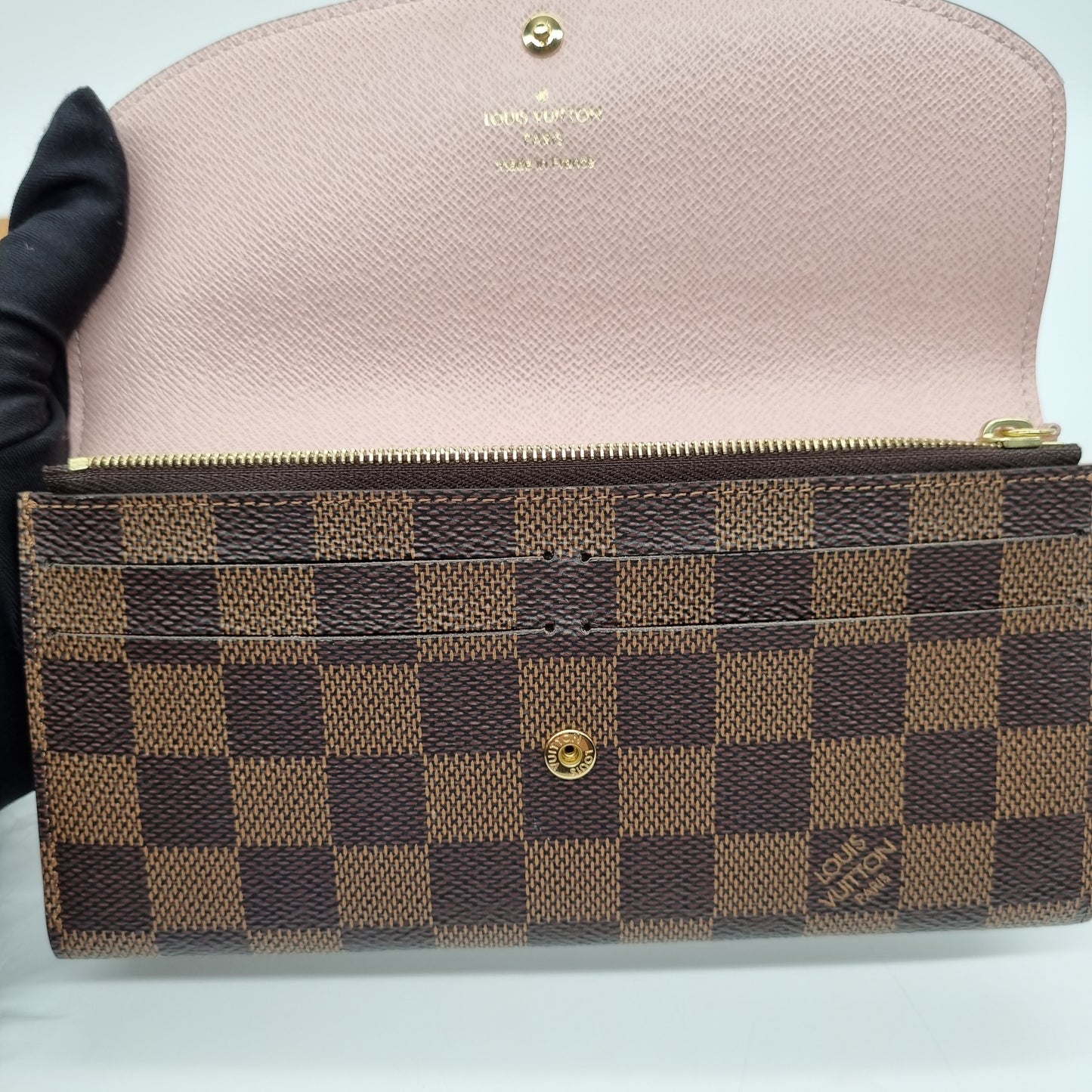 Louis Vuitton Damier Emilie Wallet Rose Balerina size 19x11 tahun 2023