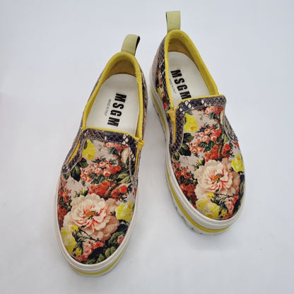 MSGM Slip On Yellow with Floral Size 37/24