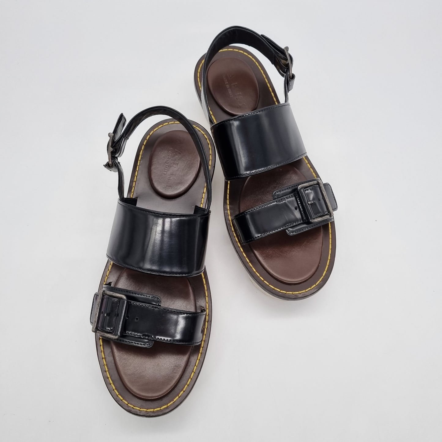 Marni Sandal Strap Black Brown Size 40/28,5