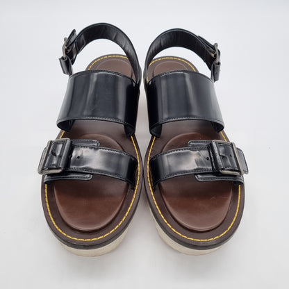 Marni Sandal Strap Black Brown Size 40/28,5