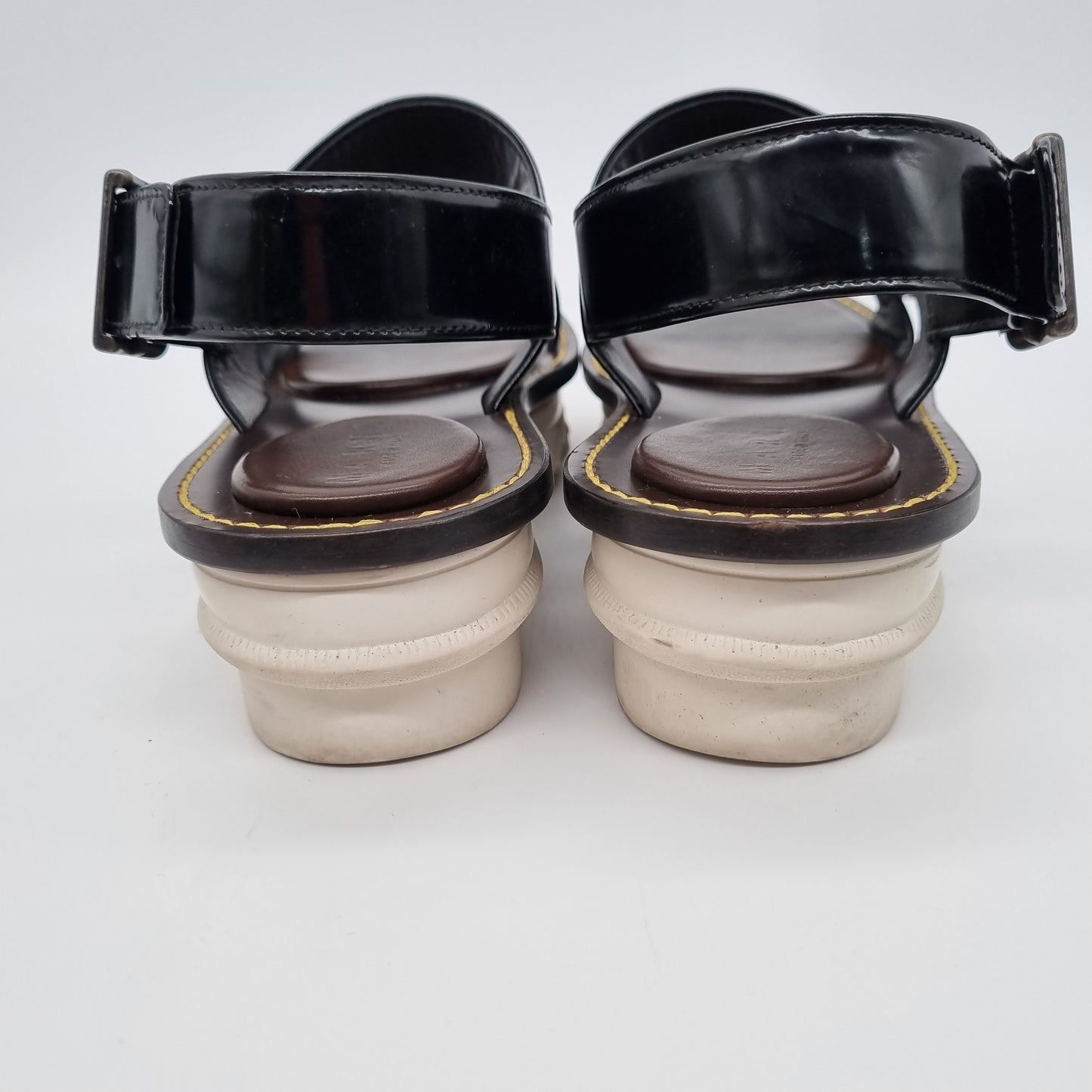 Marni Sandal Strap Black Brown Size 40/28,5