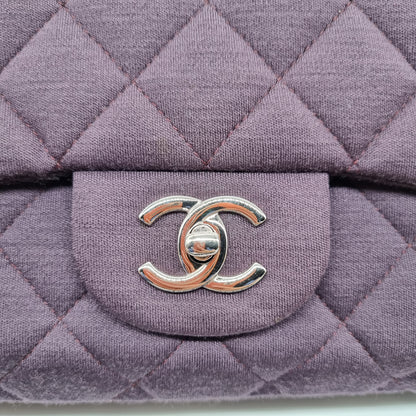 Chanel Classic Maxi Single Flap Dark Purple #13 Size 30x10x24