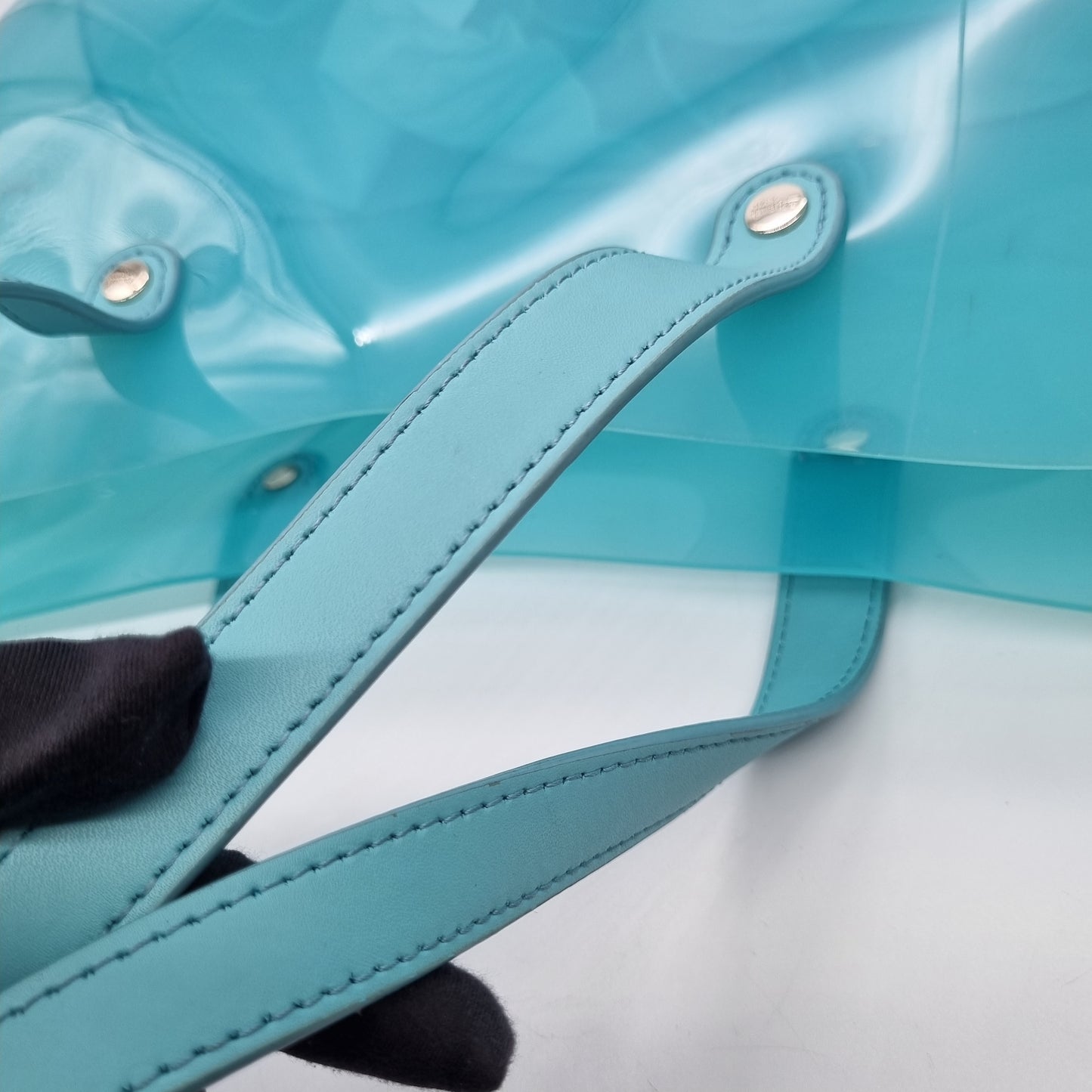 Lipault PVC Shopper Bag Powder Blue Size 33x16x31