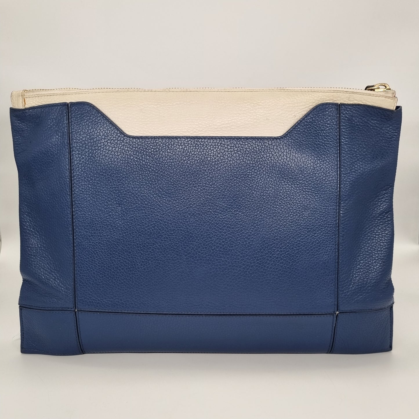 Furla Fantasia Maxi Clutch Blue White Size 41x30