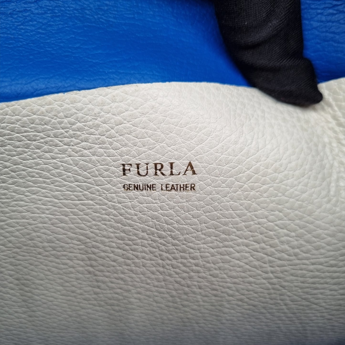 Furla Fantasia Maxi Clutch Blue White Size 41x30