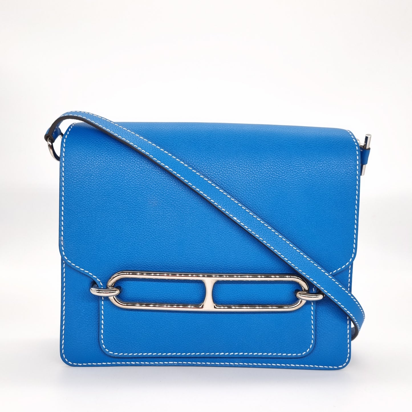 Hermes Roulis 23 Bleu Hydra PHW #X 2016 Size 23x7x21