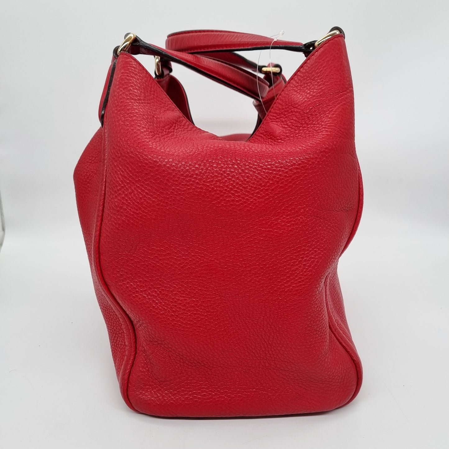 Gucci Soho Large Pebbled Leather Hobo Shoulder Bag Red Size 34x16x29