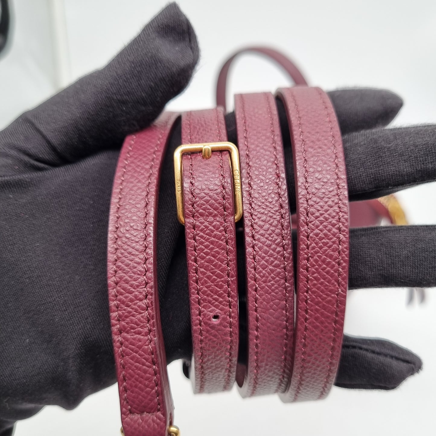 Celine Pico Belt Bag Acai Grained Bordeux 2020 Size 12x8x15