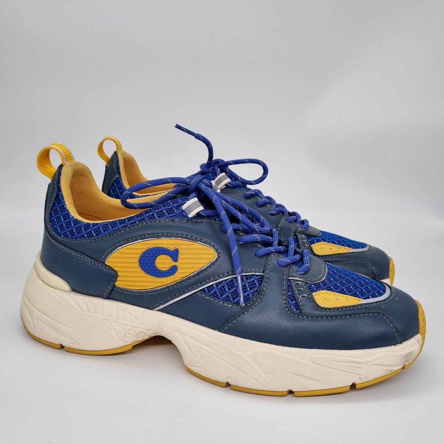 Coach Leather Tech Runner Blue Fin Size 43/29