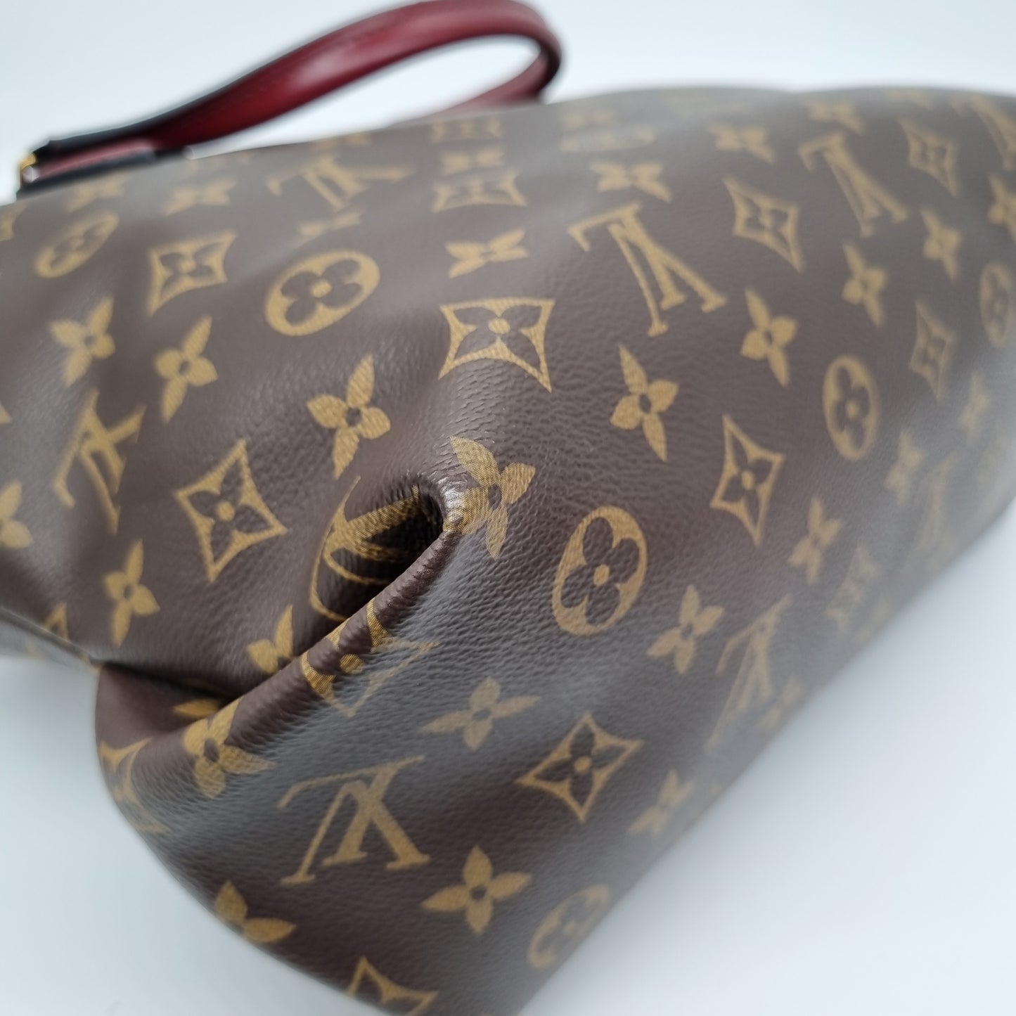 Louis Vuitton Flower Tote MM Monogram Bordeoux Tahun 2018 Size 29x13x26