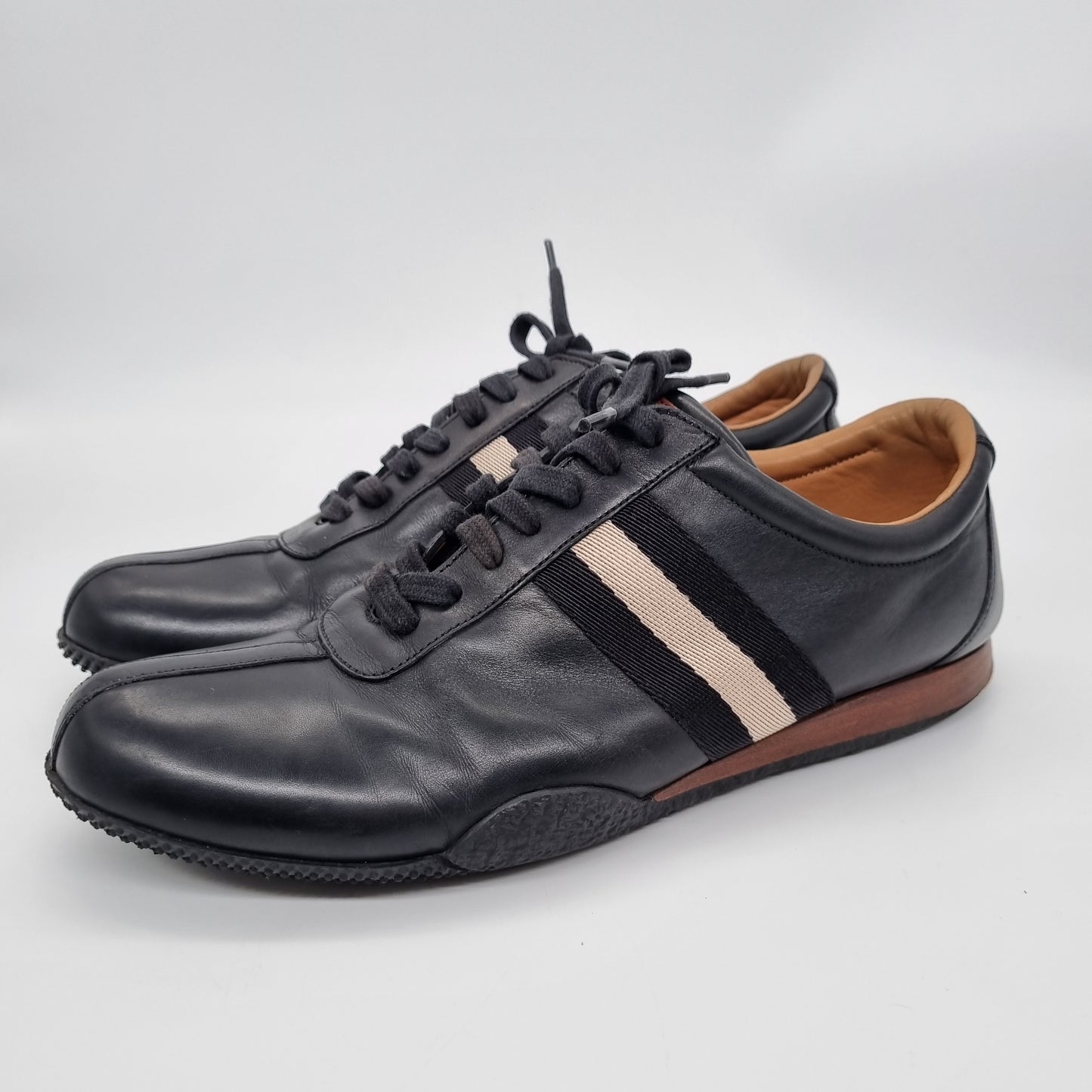 Bally Frenz Black Leather Size 10E insole 29.5