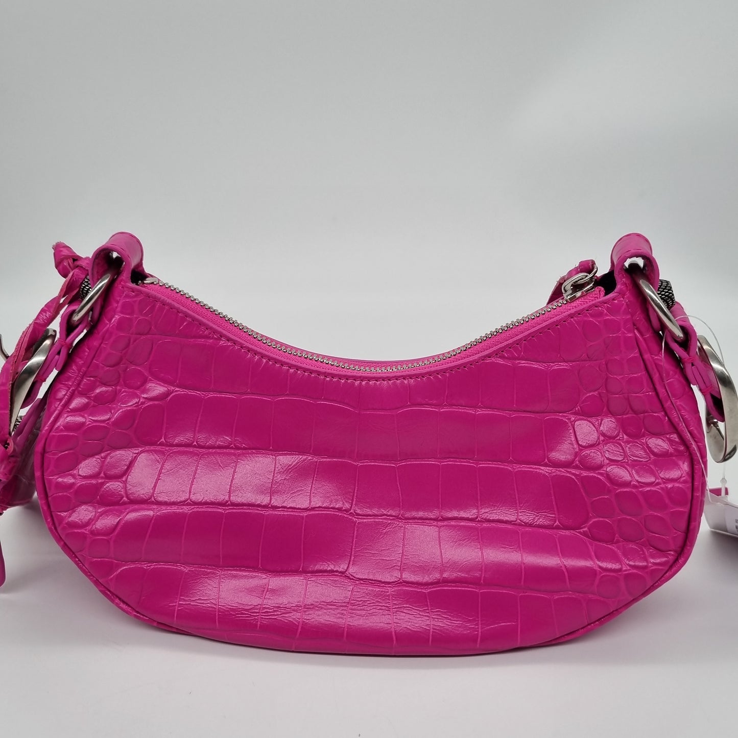 Balenciaga Le Cagole XS Shoulder Bag Croco Fuschia #R 2022 Size 24x6x12