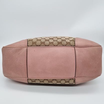 Gucci Bree Hobo Bag Pink Poudre Monogram Canvas Size 38x11x33