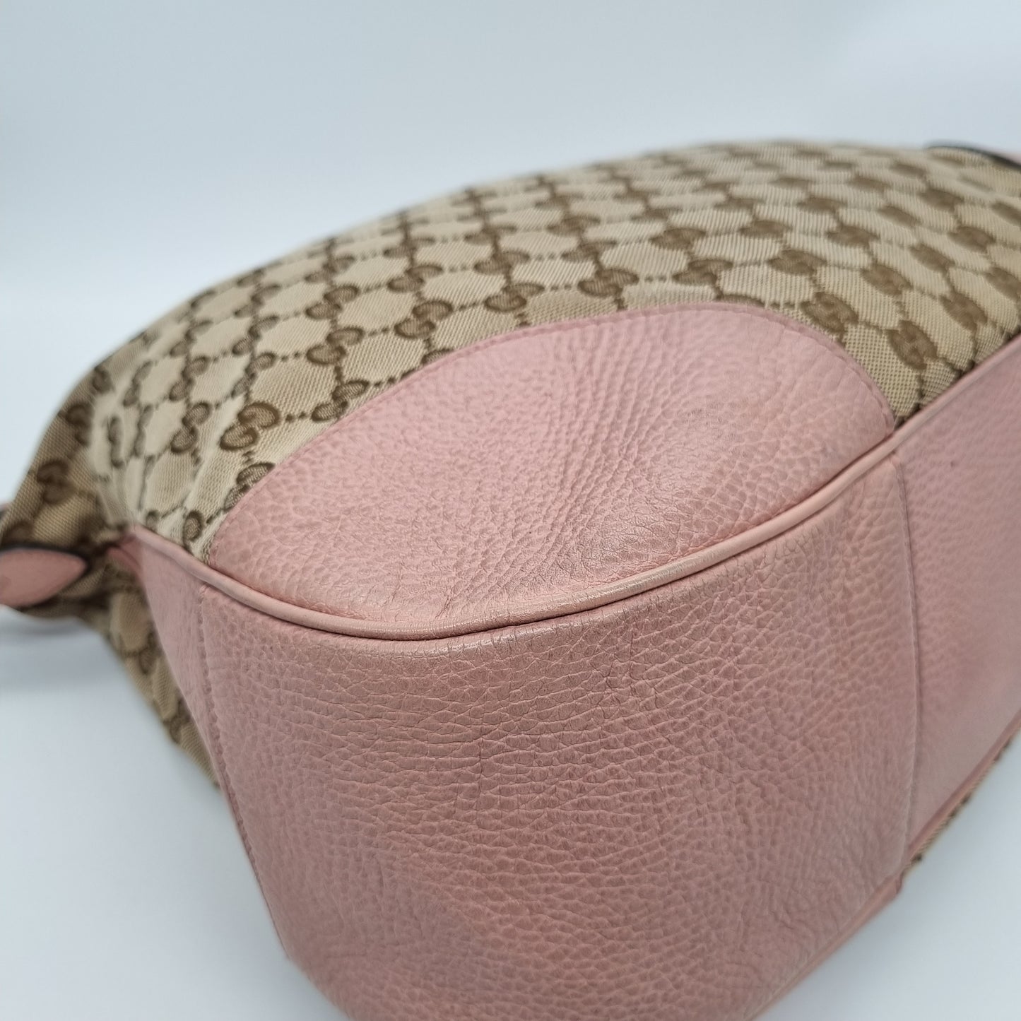 Gucci Bree Hobo Bag Pink Poudre Monogram Canvas Size 38x11x33