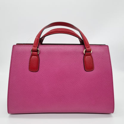 Gucci Soho Top Handle Pink Fuschia Red Size 32x10x22