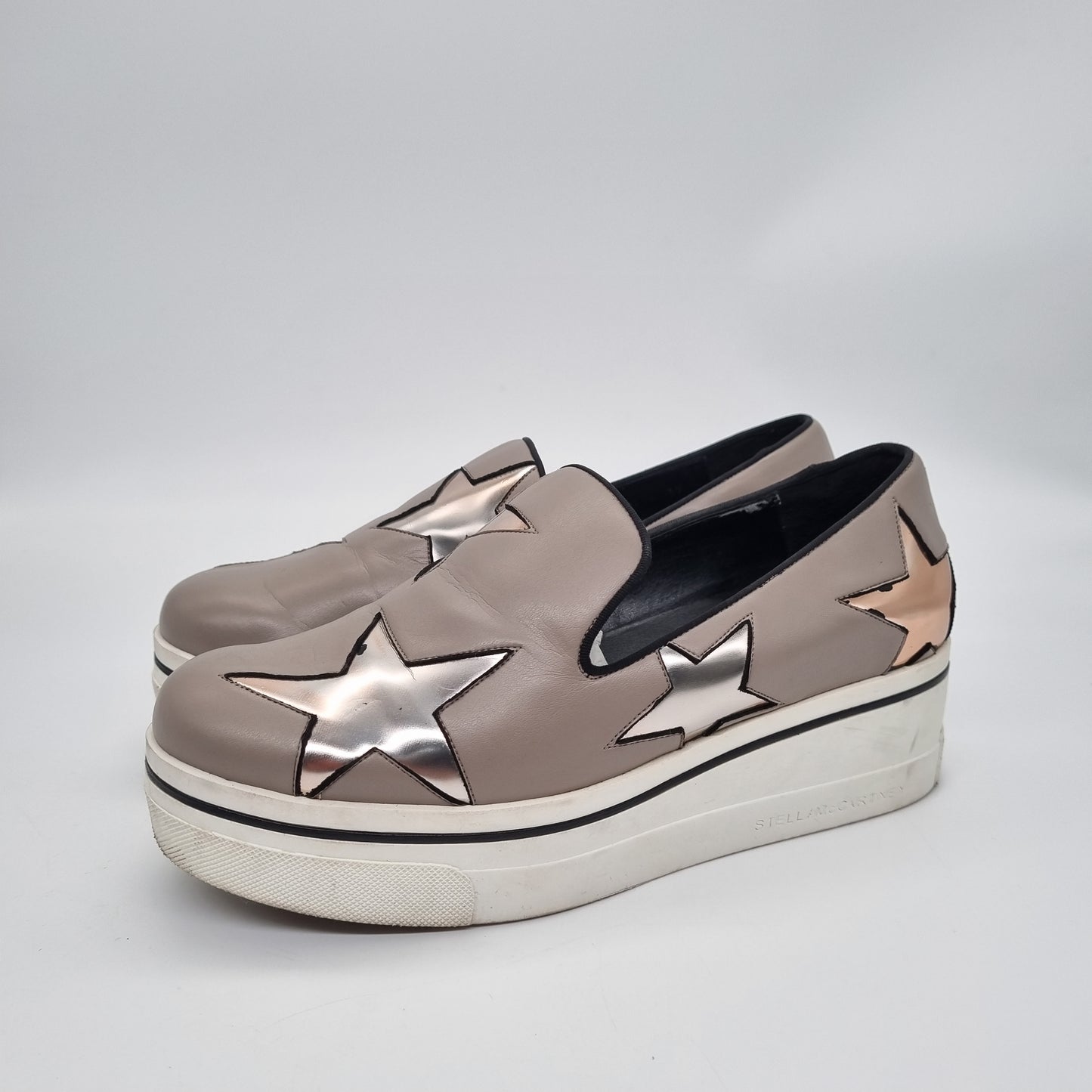 Stella McCartney SLip On Star Etoupe Size 39/26