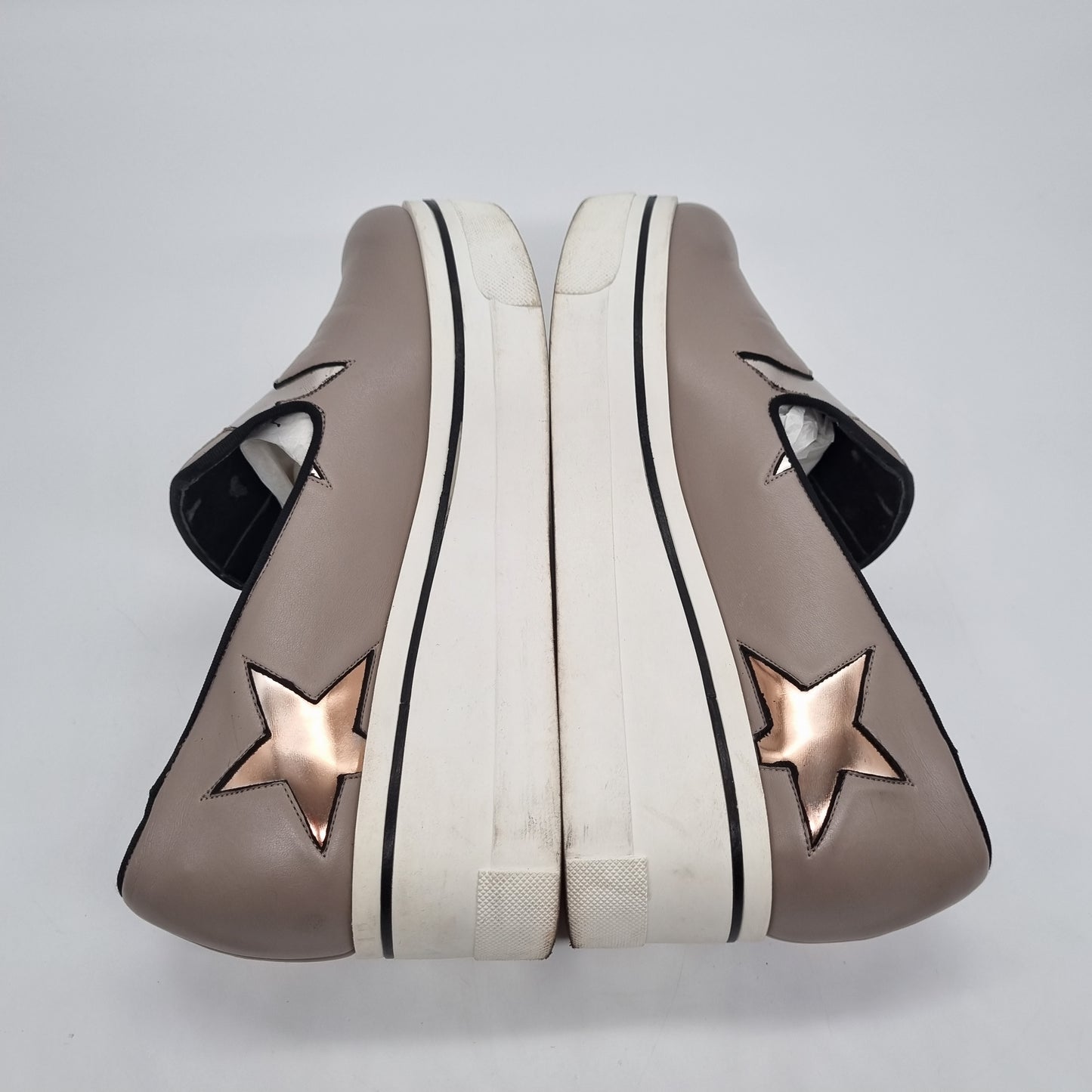 Stella McCartney SLip On Star Etoupe Size 39/26