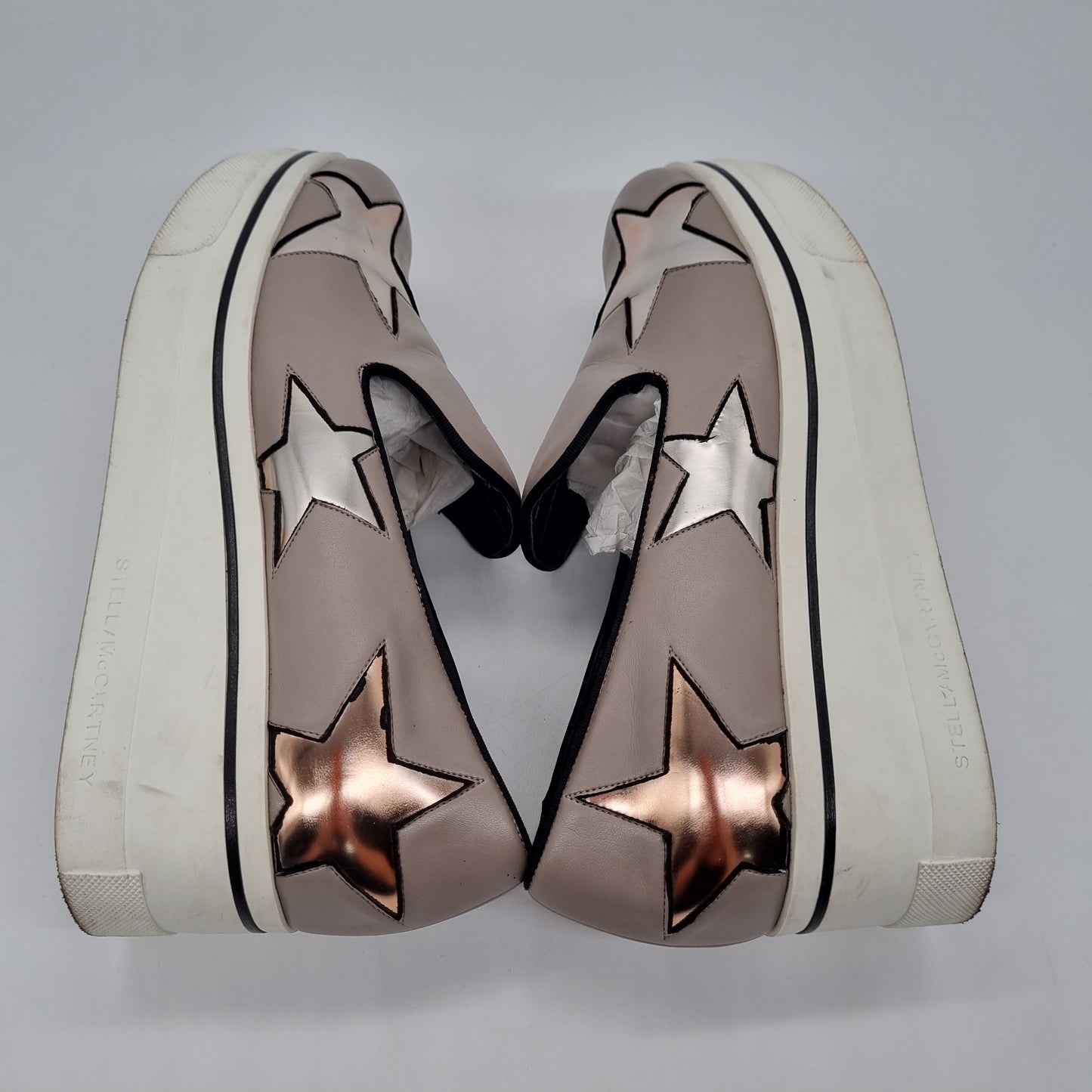 Stella McCartney SLip On Star Etoupe Size 39/26