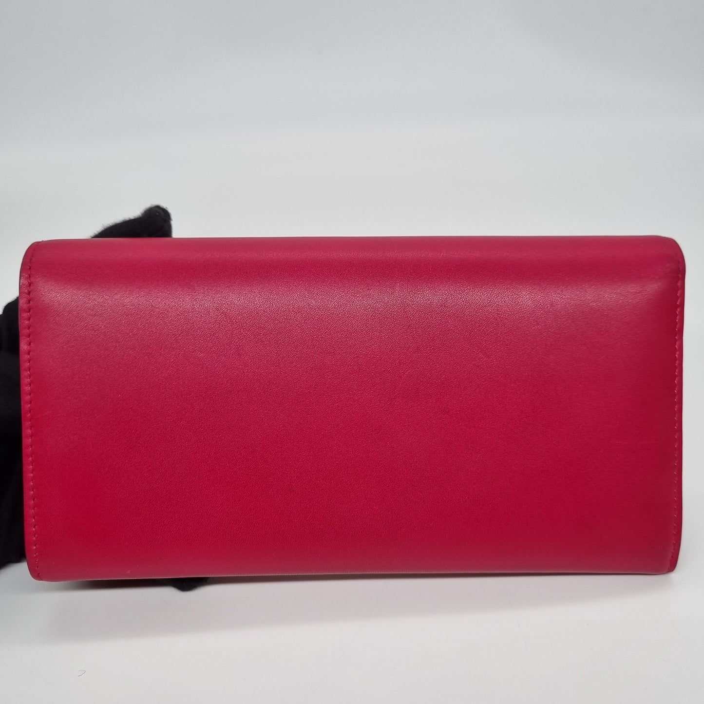 Yves Saint Laurent Marquage Flap Wallet Fuschia Size 19x10