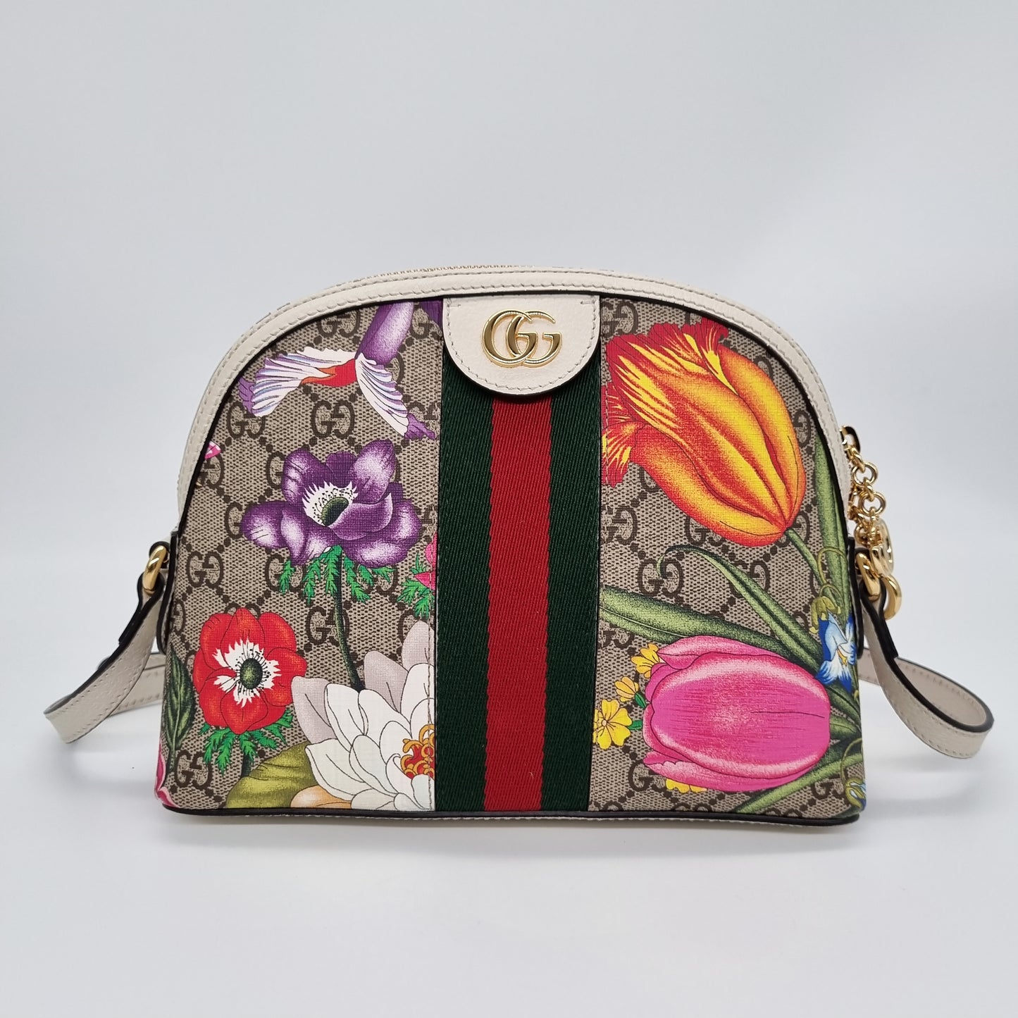 Gucci Ophidia Dome GG Supreme Floral White 2022 Size 23x8x18