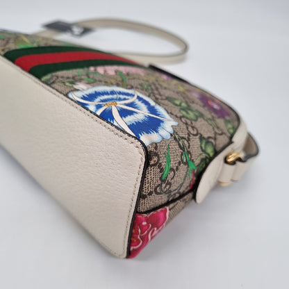 Gucci Ophidia Dome GG Supreme Floral White 2022 Size 23x8x18