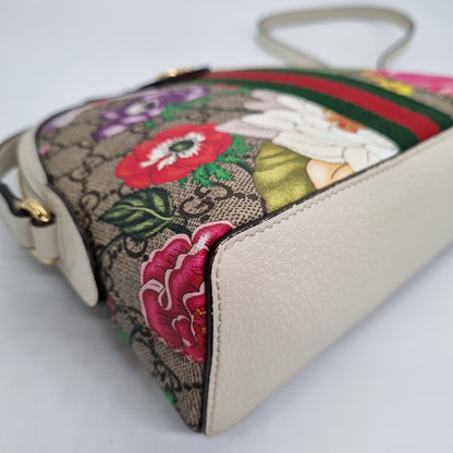 Gucci Ophidia Dome GG Supreme Floral White 2022 Size 23x8x18