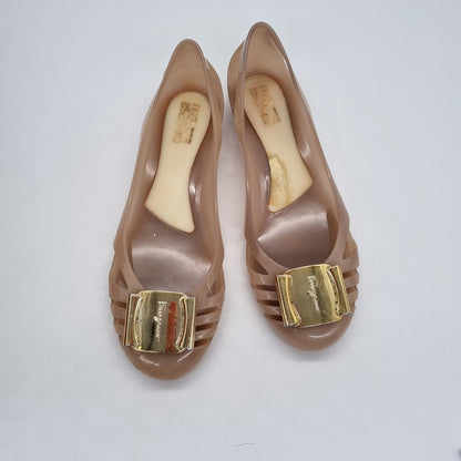 Salvatore Ferragamo Bermuda Jelly Flatshoes Size 8M/24,5