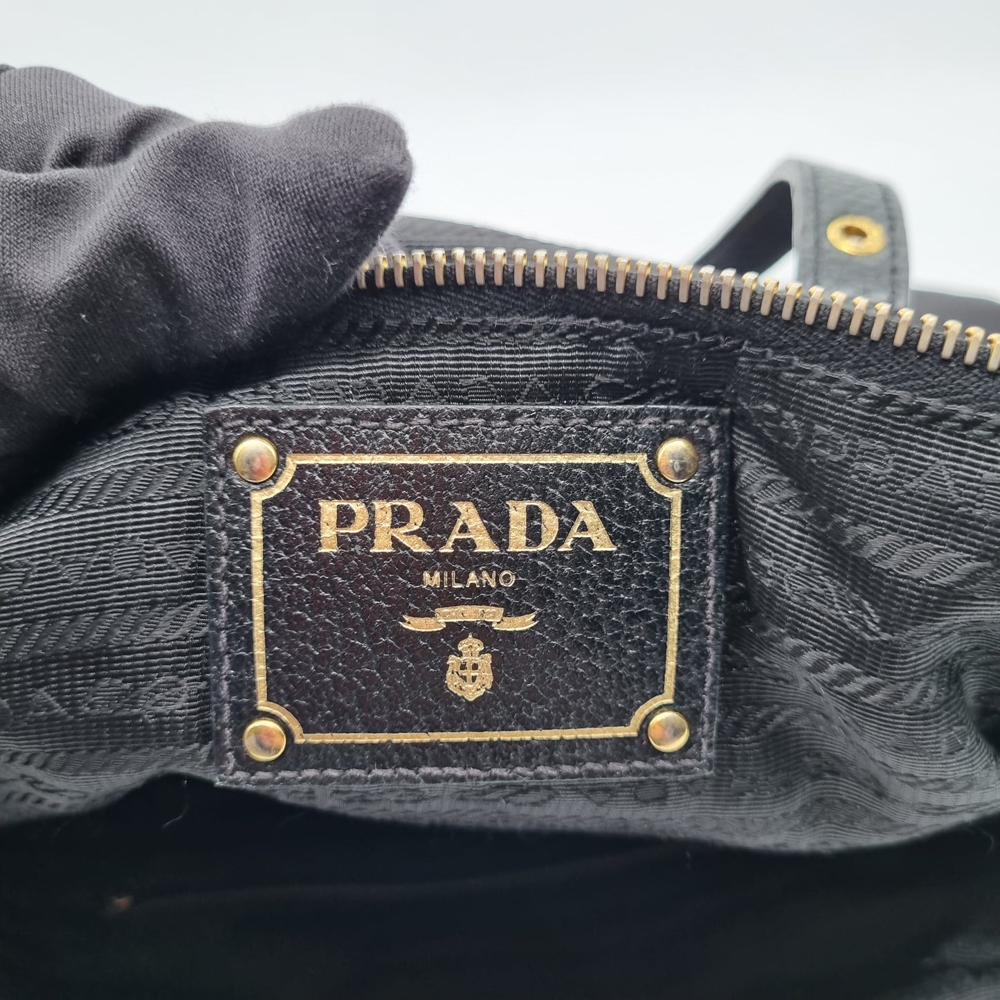 Prada Tessuto Nylon Black Size 35x14x28