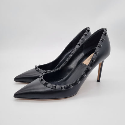 Valentino Garavani Pump Heels Studded All Black Size 39/26