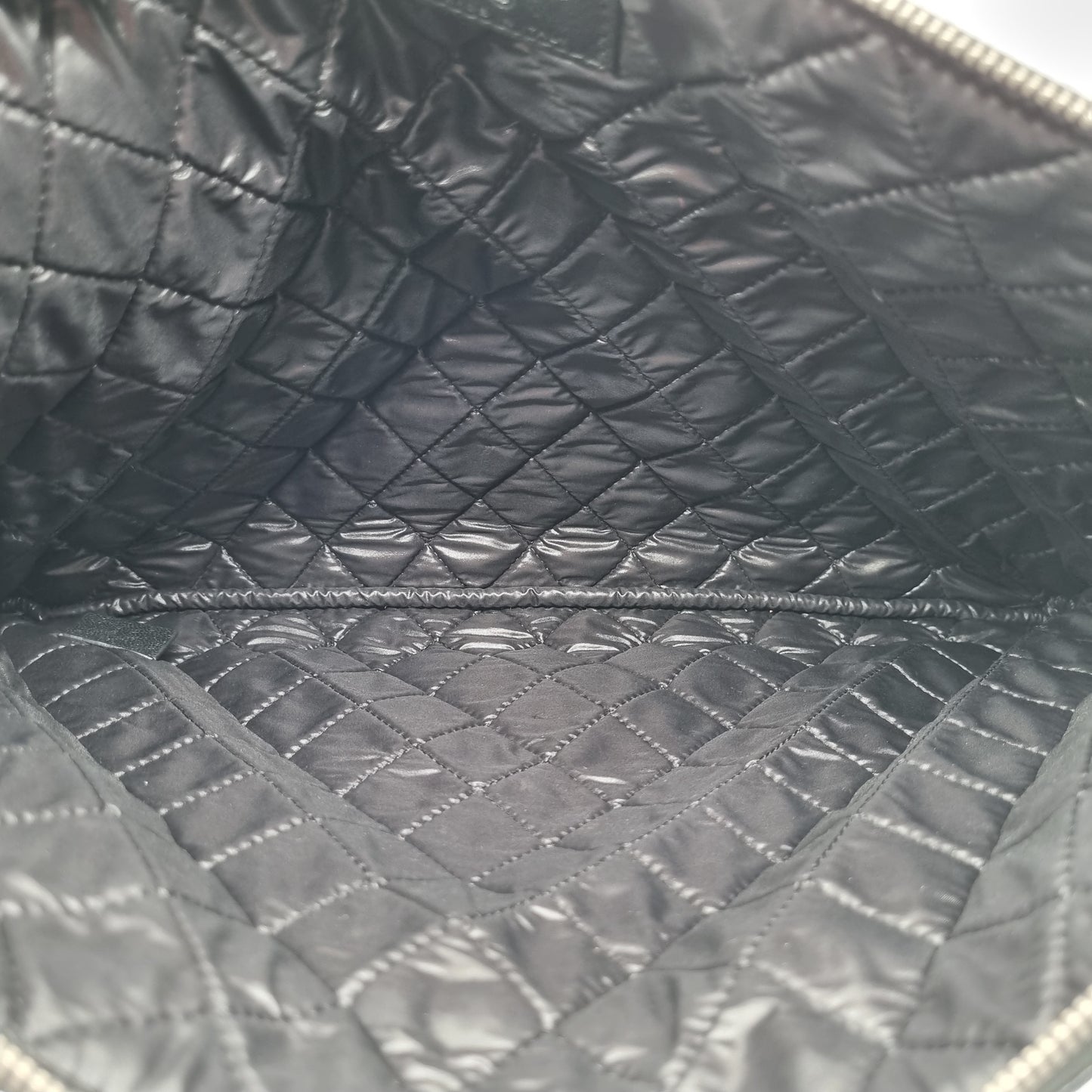 Chanel O Case Quilted Lambskin Black #23 Size 34x23