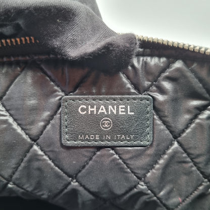 Chanel O Case Quilted Lambskin Black #23 Size 34x23