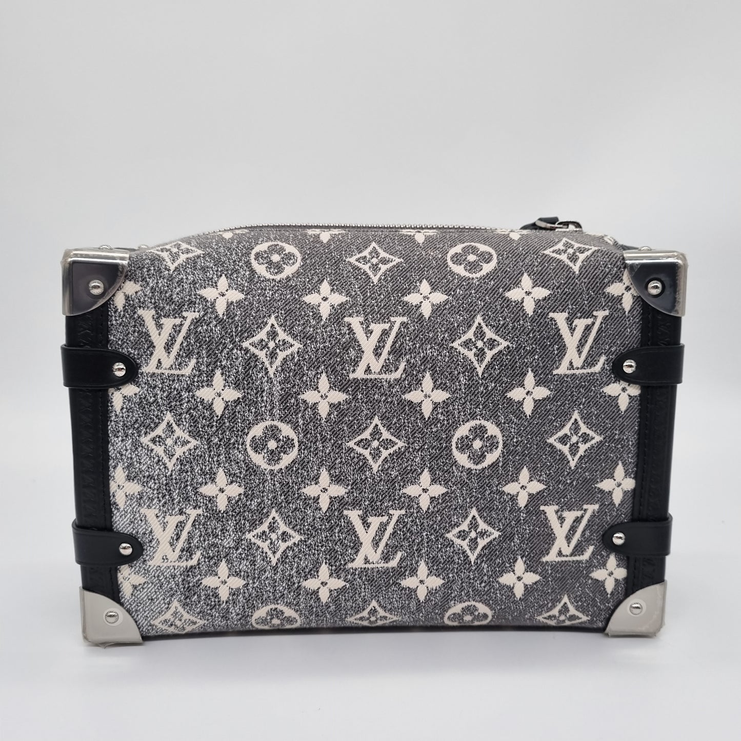 Louis Vuitton Side Trunk Jacquard Denim Black 2022 Size 24x8x16